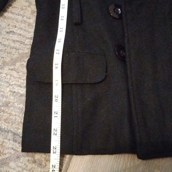 Body Central Black Peacoat Style Jacket (No Belt) - Picture 7 of 7